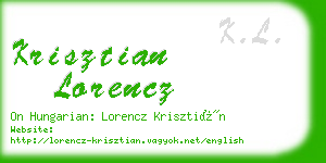 krisztian lorencz business card